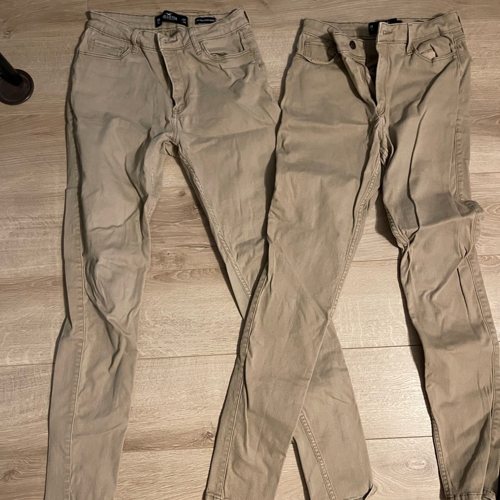 Khaki skinny jeans